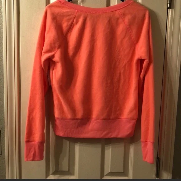 New SO Light Orange Long Sleeve Pajama Top Juniors Sz Medium - Picture 4 of 8
